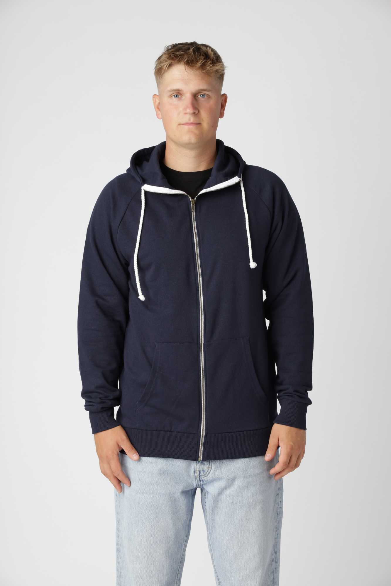 Basic Zipup, Blå Navy