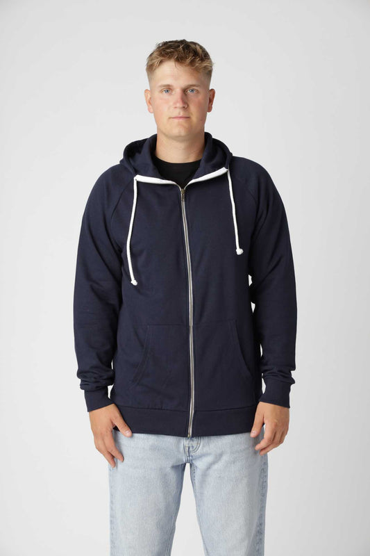 Basic Zipup, Blå Navy