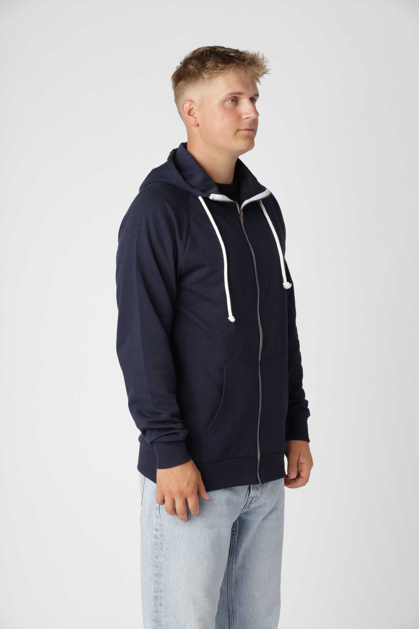 Basic Zipup, Blå Navy