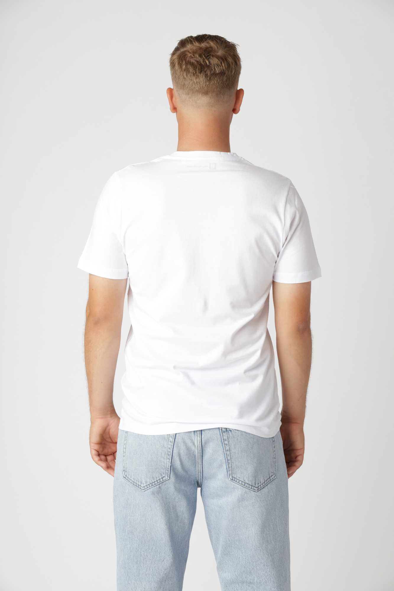 Classic V-hals T-shirt, Hvid