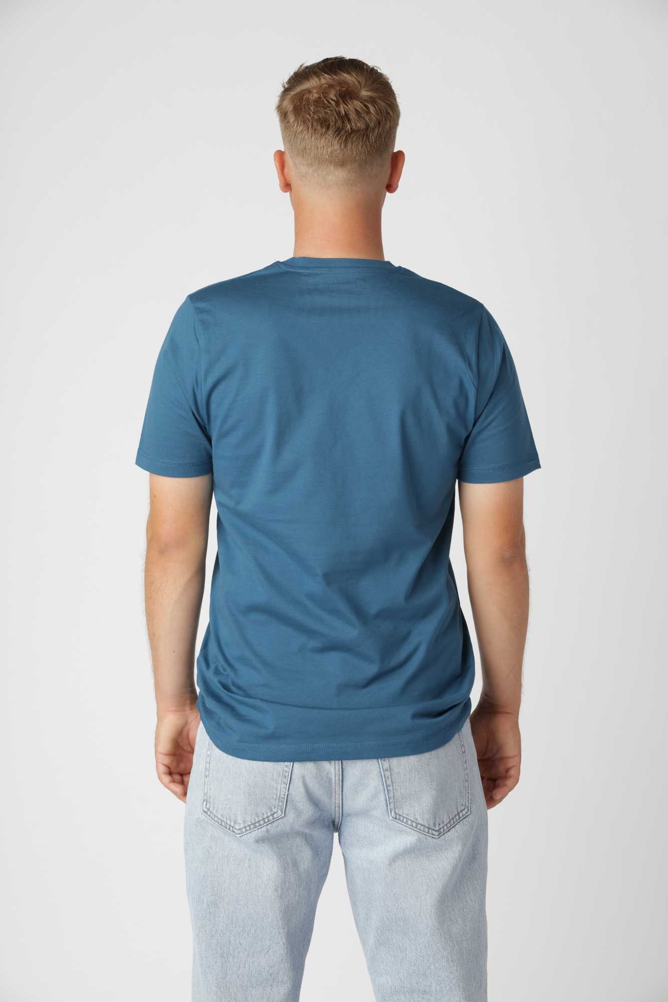 Classic V-hals T-shirt, Petroleum