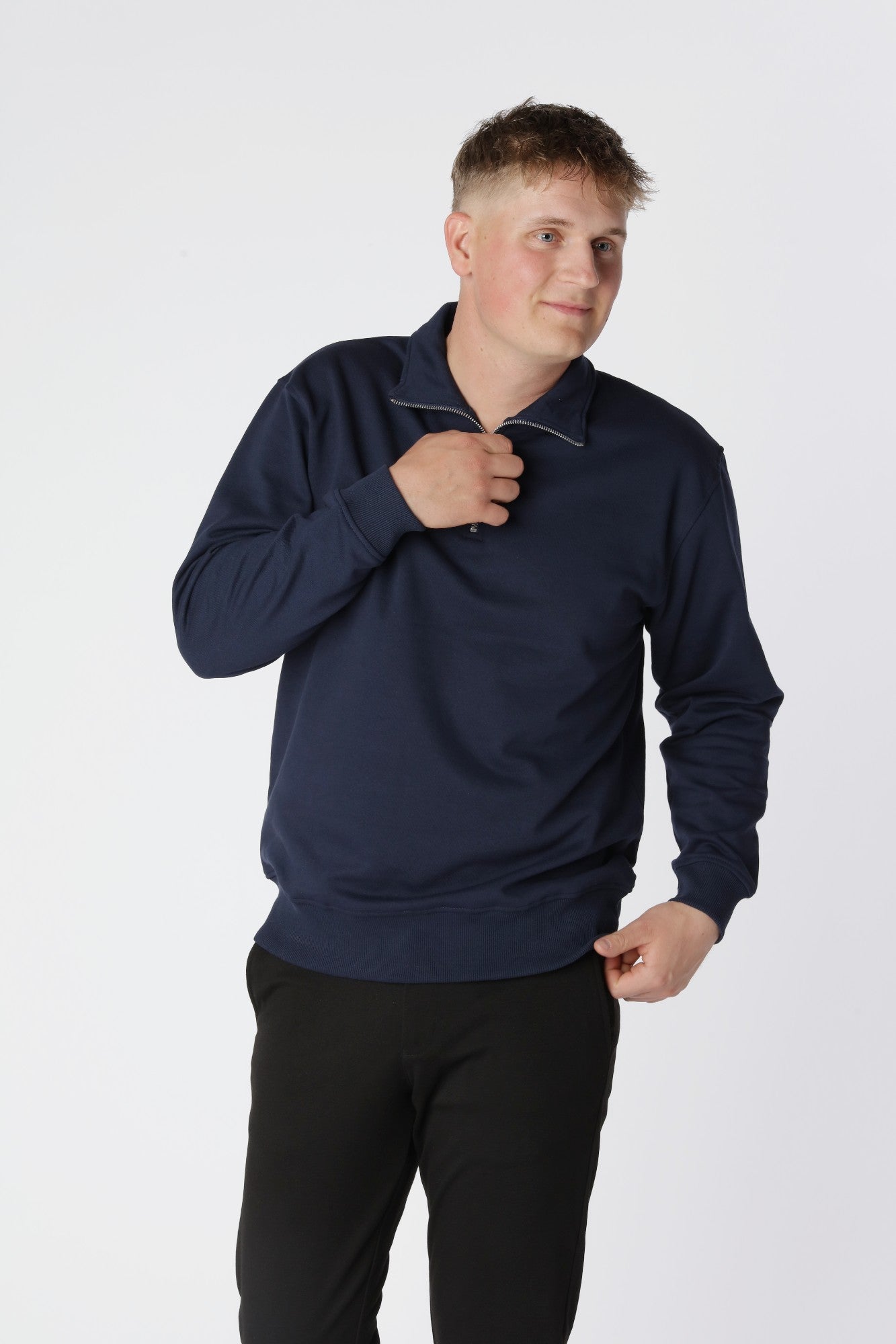 Essential Half Zip, Navy