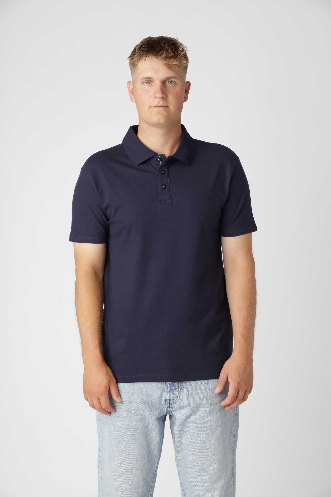 Premium Polo Shirt, Blå Navy
