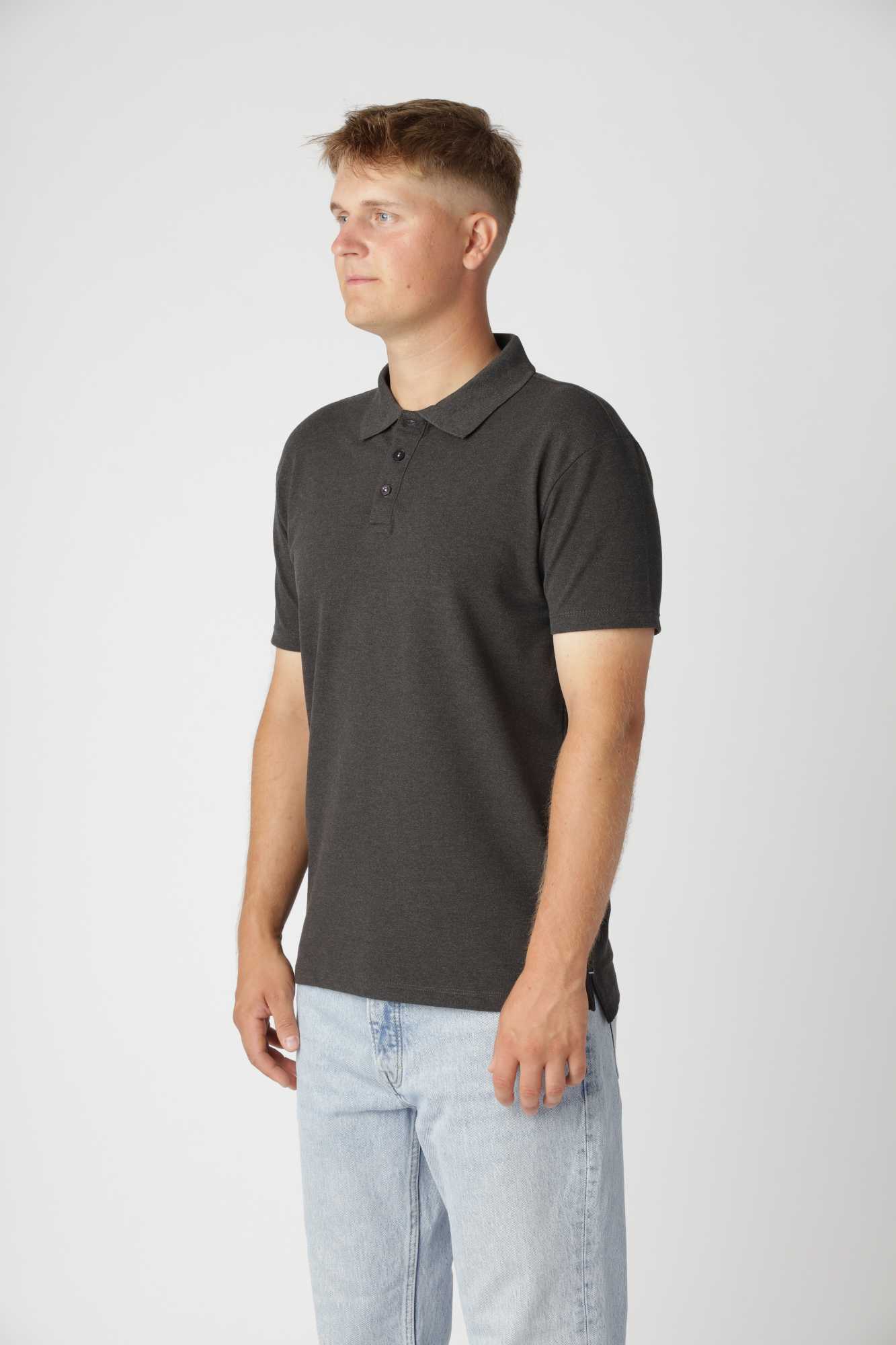 Premium Polo Shirt, Antracit Grå