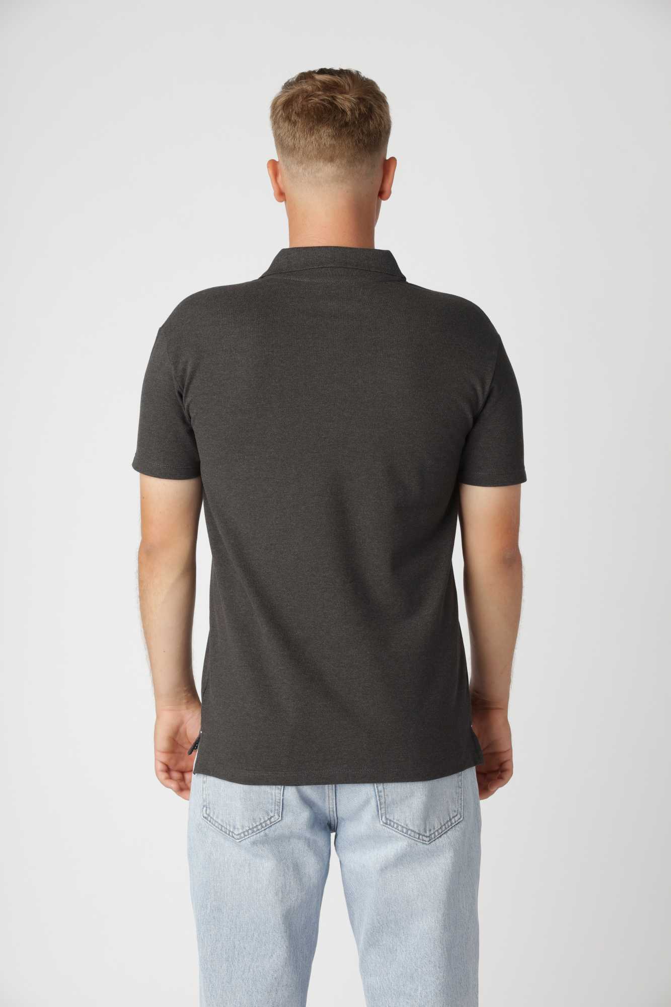 Premium Polo Shirt, Antracit Grå