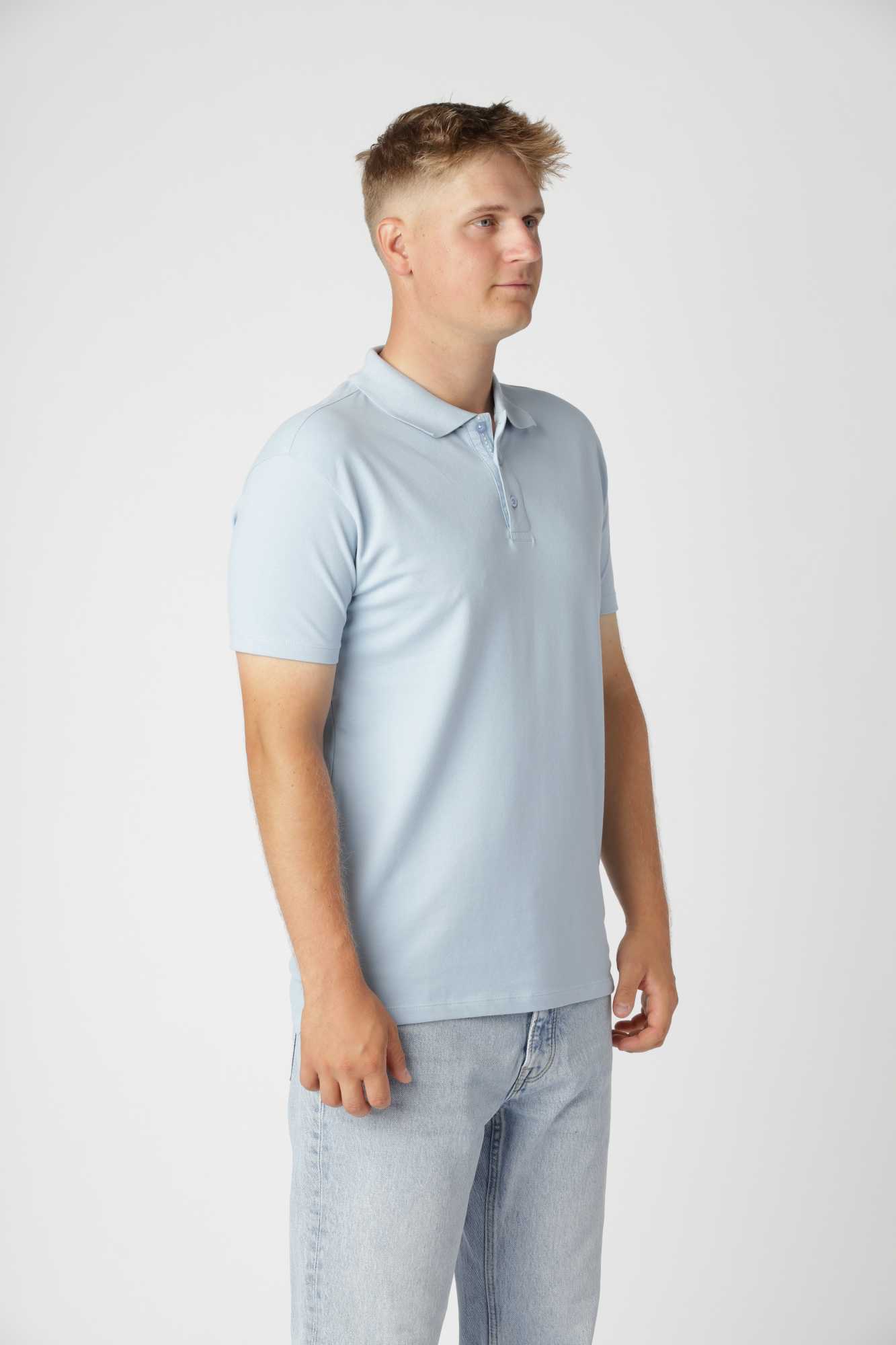 Premium Polo Shirt, Sky blå
