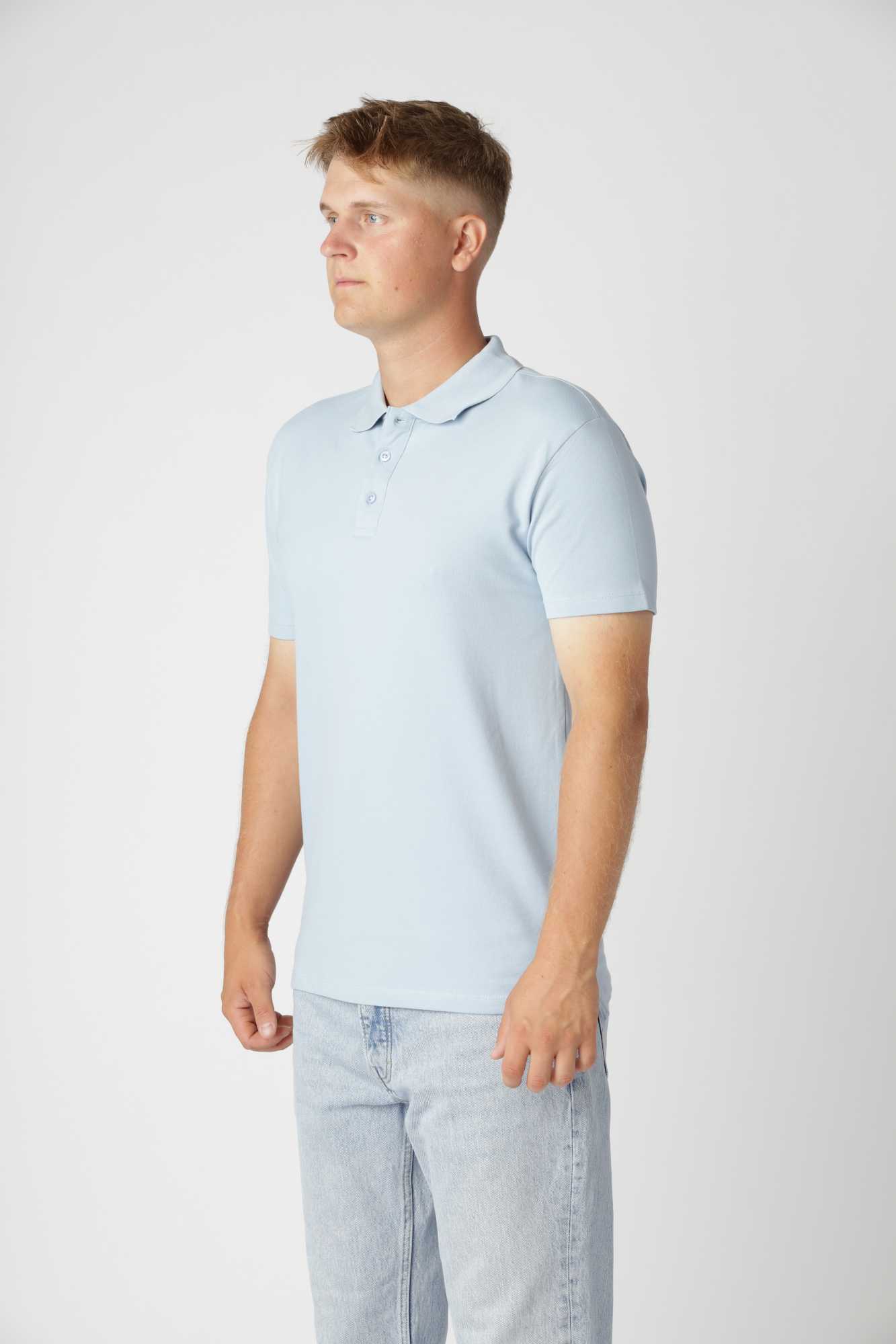 Premium Polo Shirt, Sky blå
