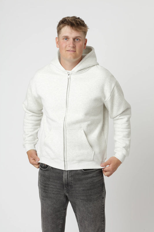 Premium Zipup Hoodie, Grå
