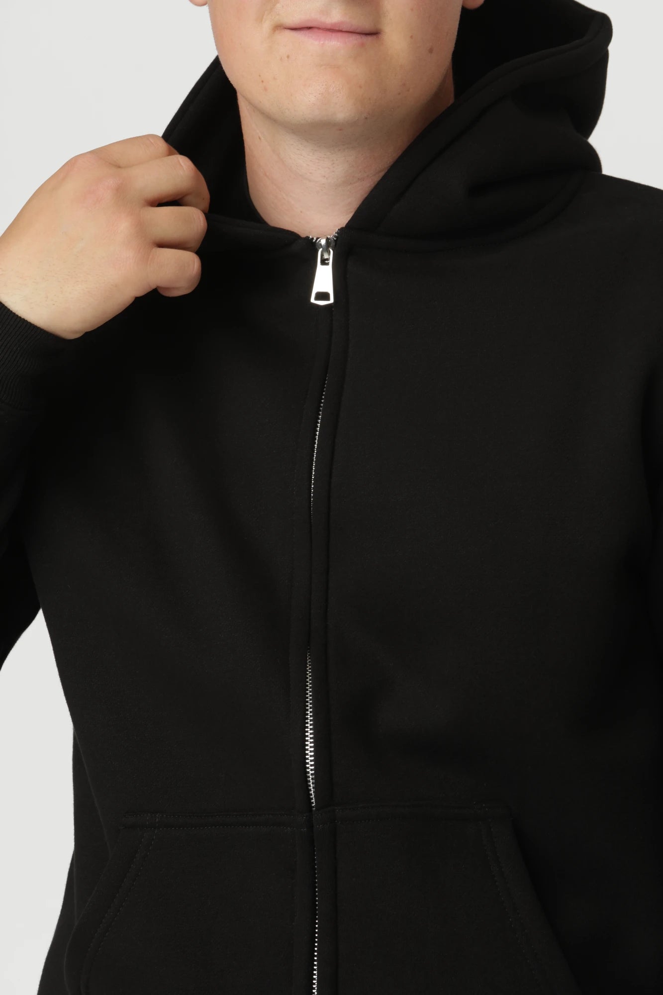 Premium Zipup Hoodie, Sort