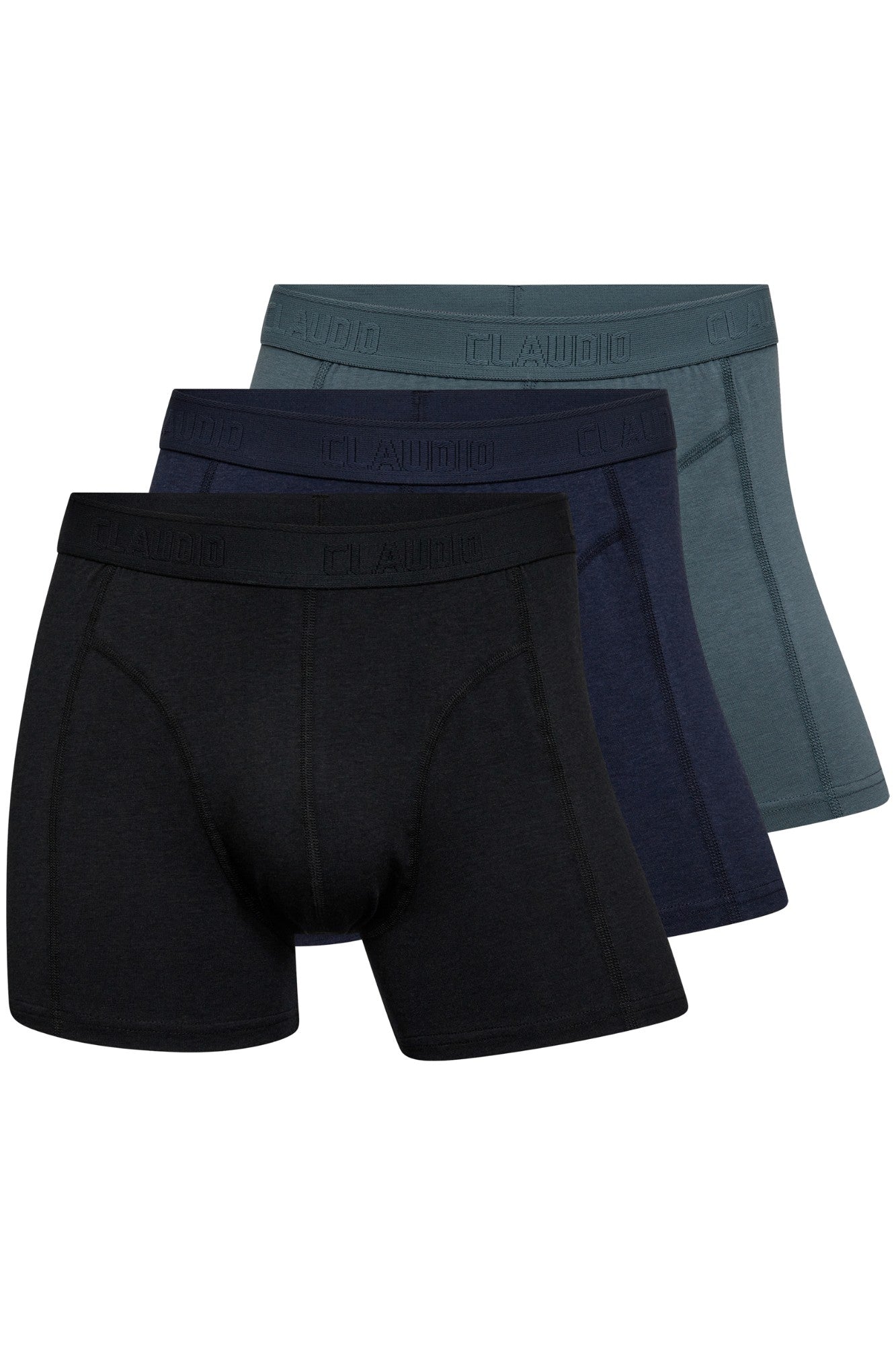 Bambus underbukser tights, 3-pak, Claudio, Sort/Navy/Petroleum