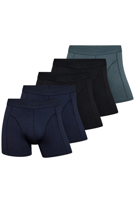 Bambus underbukser 5-pak Tights - Claudio, Sort/Navy/Petroleum