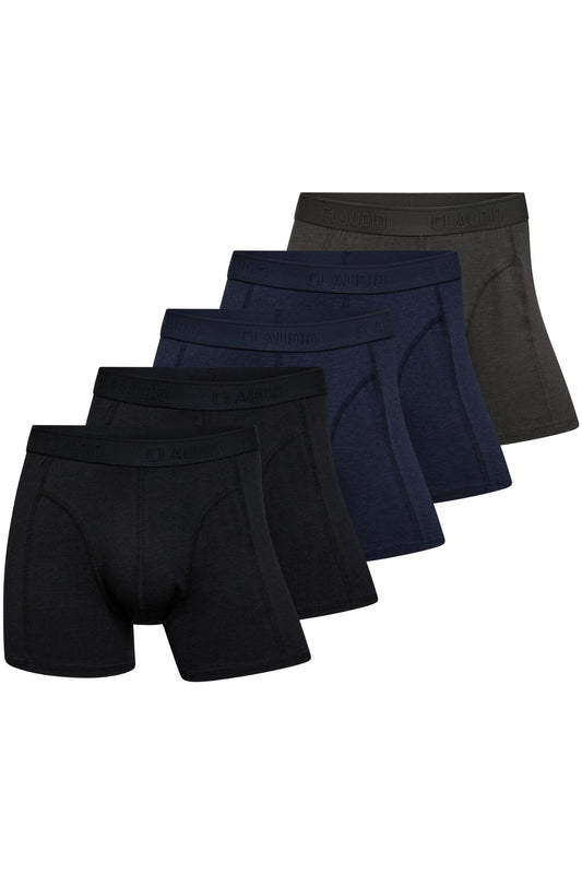 Bambus underbukser 5-pak Tights - Claudio, Sort/Navy/Mocca